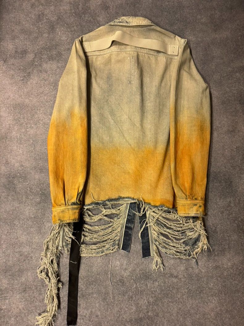 Rick Owens Rick Owens Denim Shirt with Distressed Hem-yf Size US S / EU 44-46 / 1 - 2 Thumbnail
