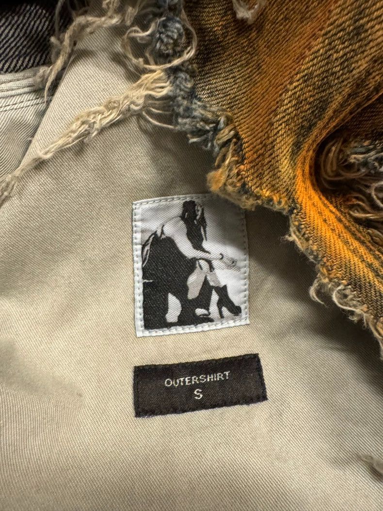 Rick Owens Rick Owens Denim Shirt with Distressed Hem-yf Size US S / EU 44-46 / 1 - 3 Thumbnail