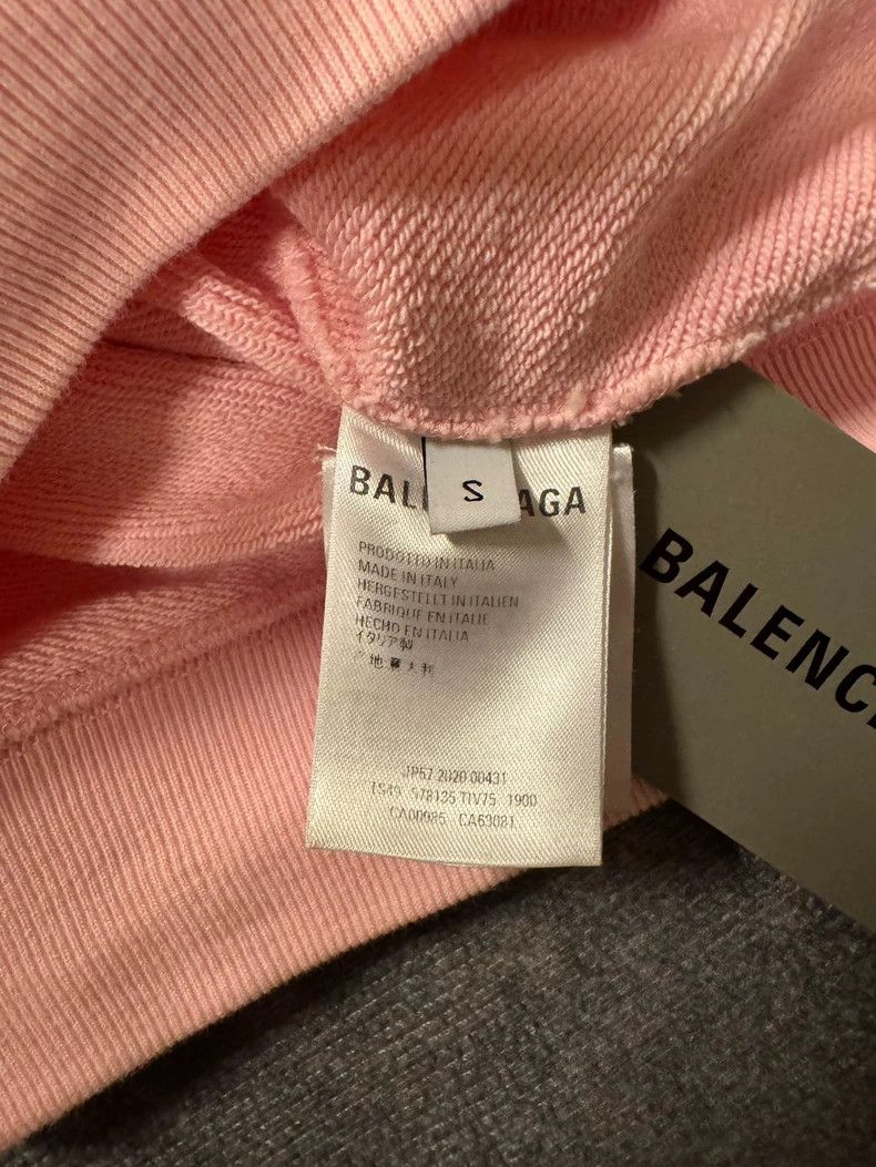 Balenciaga Balenciaga Crew Pink Logo Hoodie Size S-yf Size US S / EU 44-46 / 1 - 4 Thumbnail