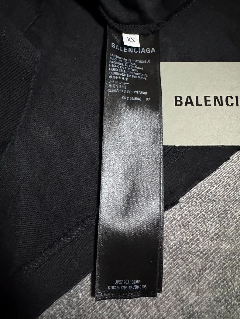 Balenciaga Balenciaga Logo Distressed Short Sleeve Shirt-yf Size US XS / EU 42 / 0 - 4 Thumbnail