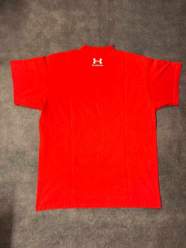 Balenciaga Balenciaga Under Armour Red Short Sleeve Tee-yf Size US S / EU 44-46 / 1 - 2 Thumbnail