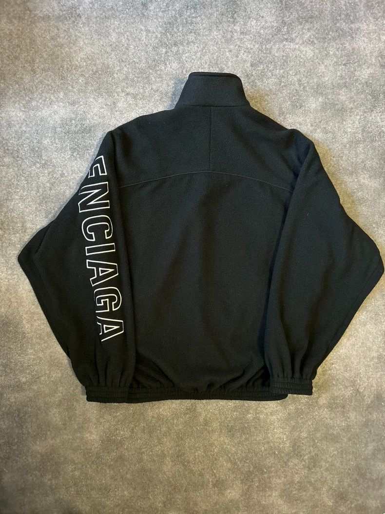 Balenciaga Balenciaga Logo Fleece Jacket with High Collar-yf Size US L / EU 52-54 / 3 - 2 Thumbnail