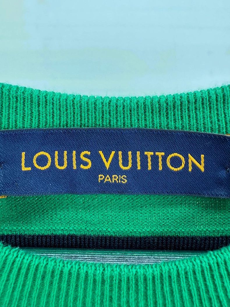 Louis Vuitton Louis Vuitton Green Knit Logo Short Sleeve-yf Size US S / EU 44-46 / 1 - 5 Thumbnail