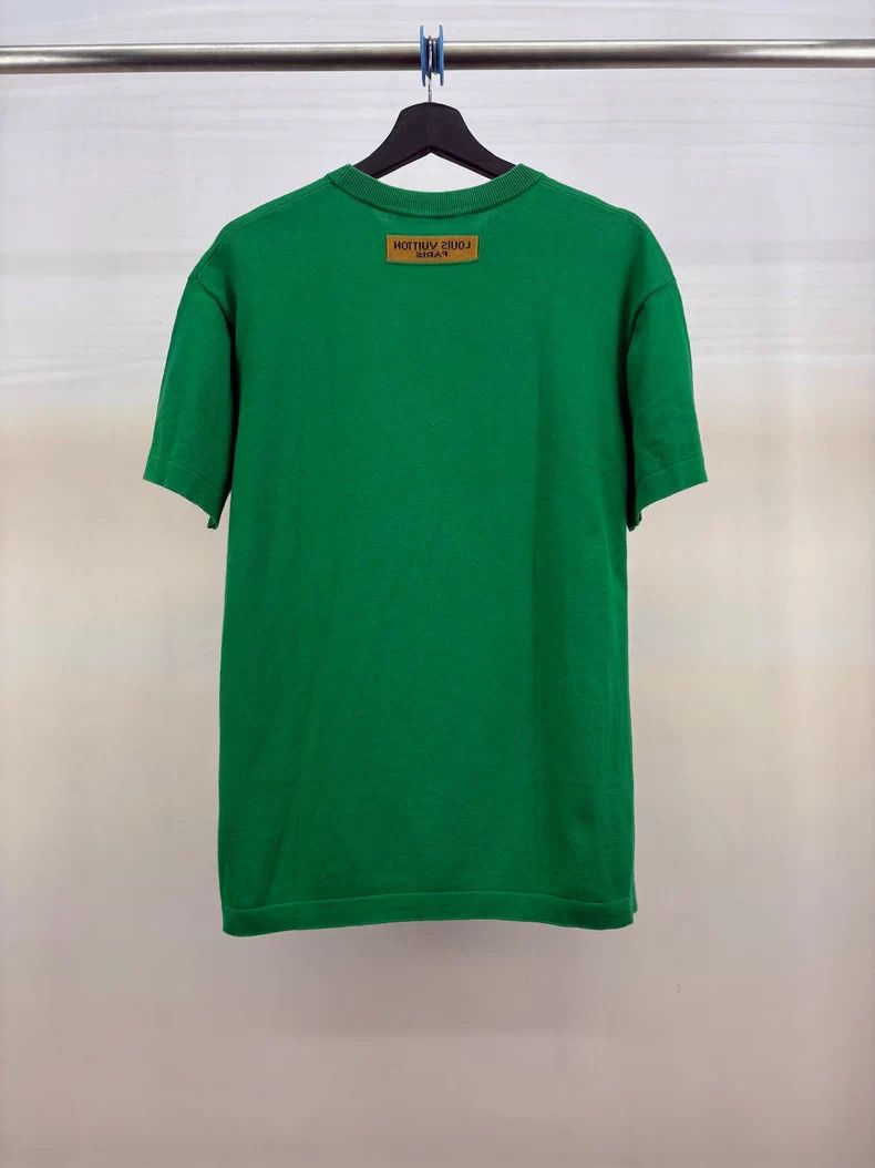 Louis Vuitton Louis Vuitton Green Knit Logo Short Sleeve-yf Size US S / EU 44-46 / 1 - 2 Thumbnail