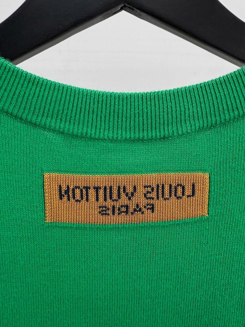 Louis Vuitton Louis Vuitton Green Knit Logo Short Sleeve-yf Size US S / EU 44-46 / 1 - 6 Thumbnail