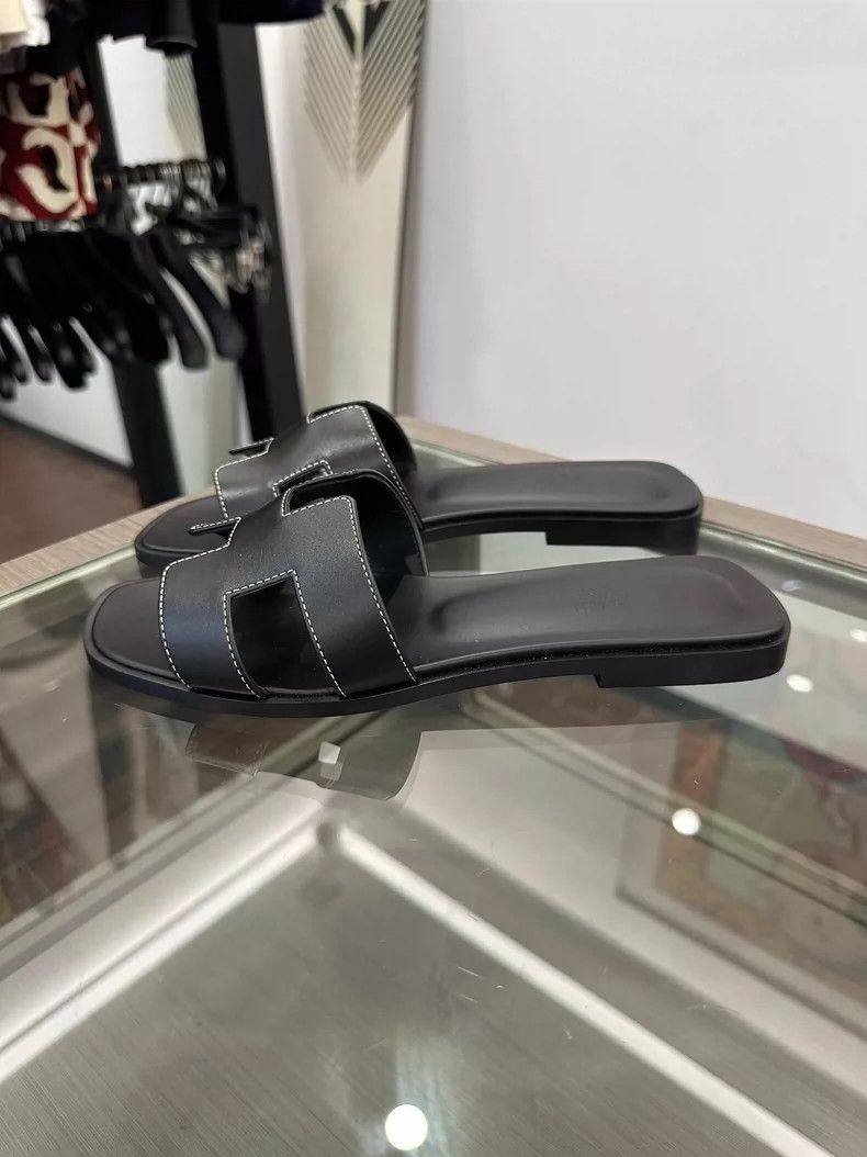 Hermes Hermes Black Women's Slide Sandals Size 37-yf Size US 7.5 / EU 40-41 - 4 Thumbnail