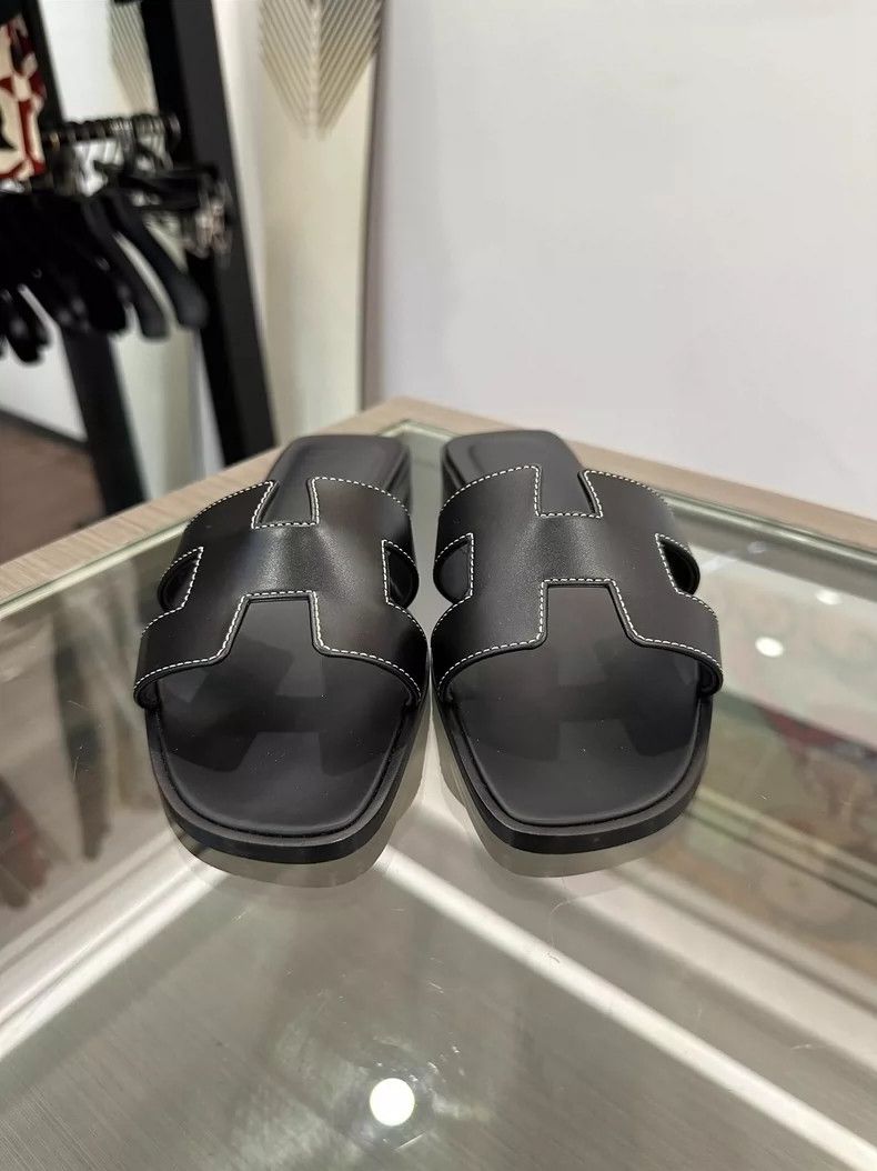 Hermes Hermes Black Women's Slide Sandals Size 37-yf Size US 7.5 / EU 40-41 - 3 Thumbnail