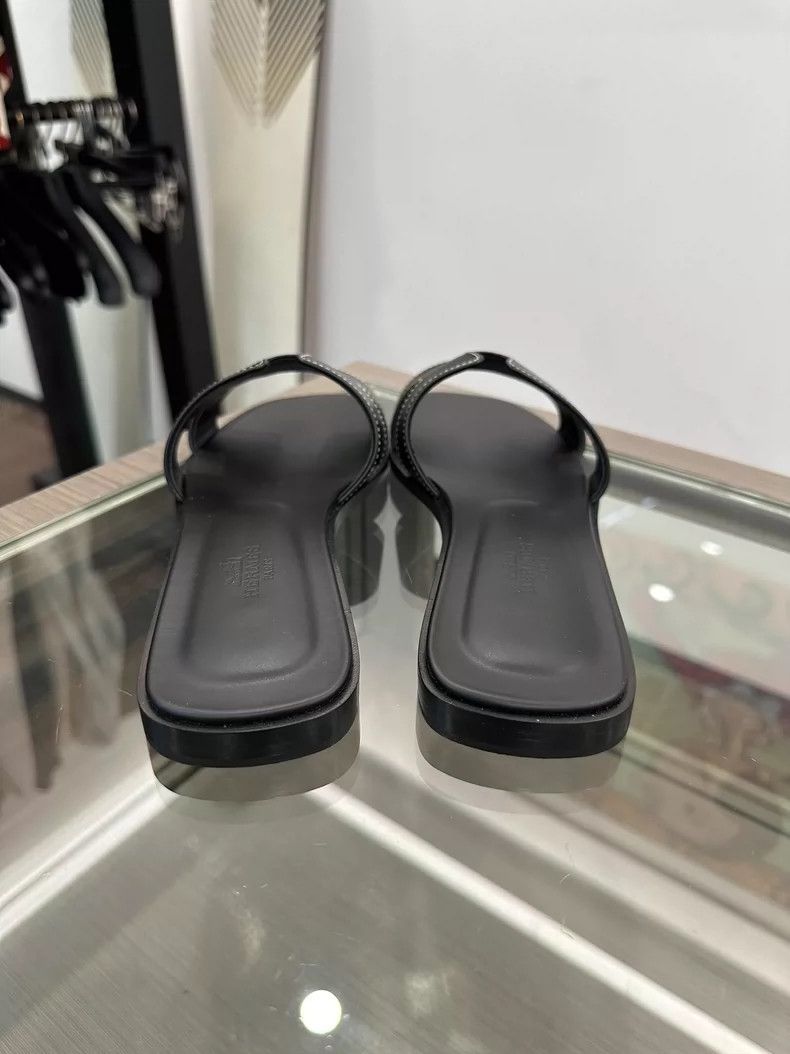 Hermes Hermes Black Women's Slide Sandals Size 37-yf Size US 7.5 / EU 40-41 - 5 Thumbnail