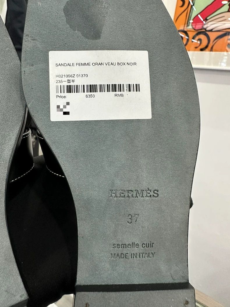 Hermes Hermes Black Women's Slide Sandals Size 37-yf Size US 7.5 / EU 40-41 - 7 Thumbnail