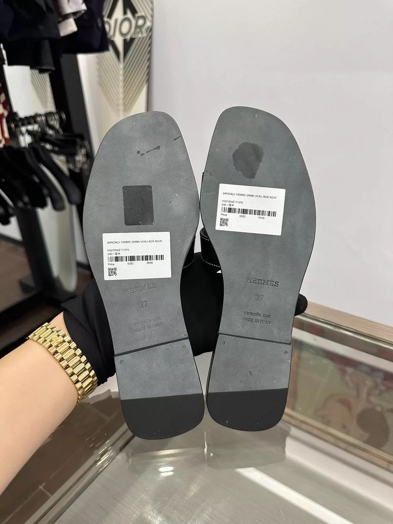Hermes Hermes Black Women's Slide Sandals Size 37-yf Size US 7.5 / EU 40-41 - 6 Thumbnail