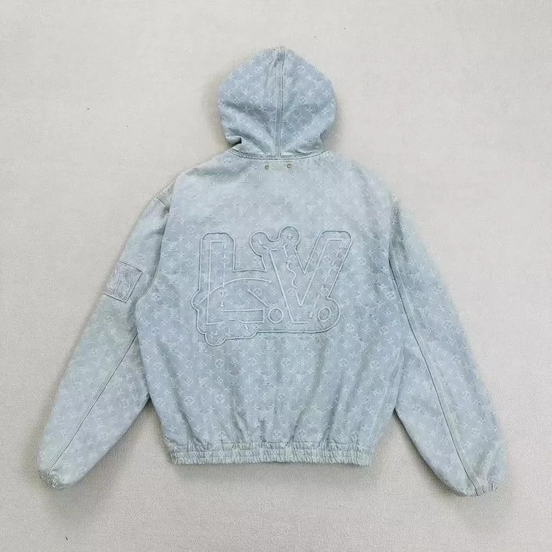 Louis Vuitton Louis Vuitton NBA Denim Hoodie Jacket-yf Size US L / EU 52-54 / 3 - 2 Thumbnail