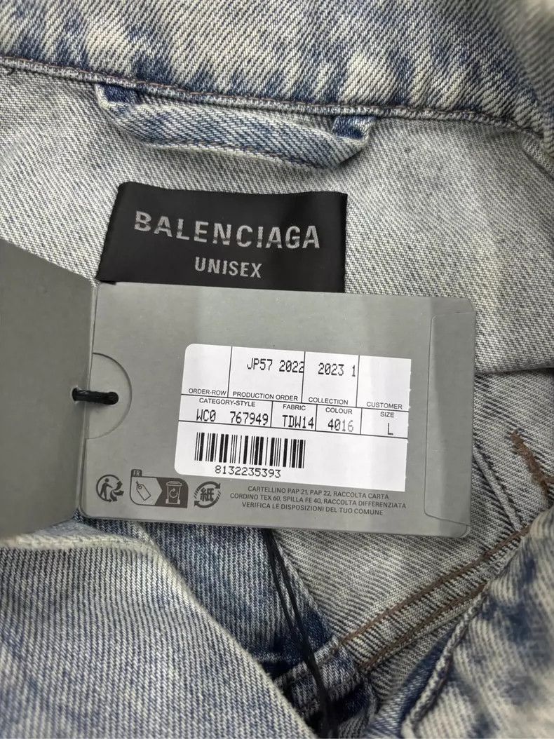 Balenciaga Balenciaga Long Sleeve Denim Jacket-yf Size US M / EU 48-50 / 2 - 2 Thumbnail
