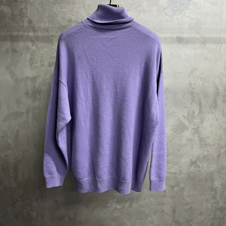 Balenciaga Balenciaga Purple Logo Long Sleeve Knit Sweater-yf Size US M / EU 48-50 / 2 - 5 Thumbnail