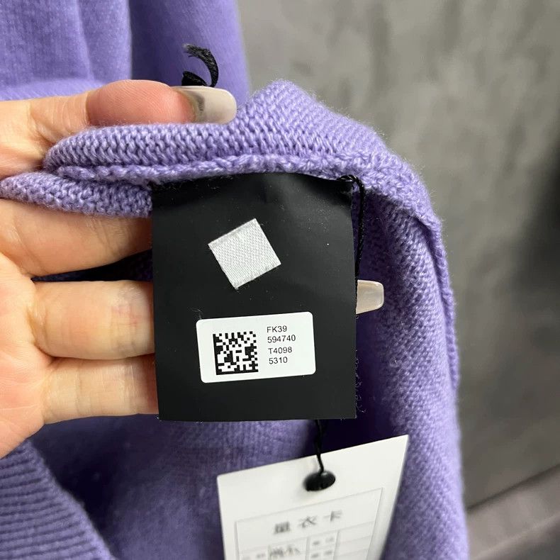 Balenciaga Balenciaga Purple Logo Long Sleeve Knit Sweater-yf Size US M / EU 48-50 / 2 - 3 Thumbnail