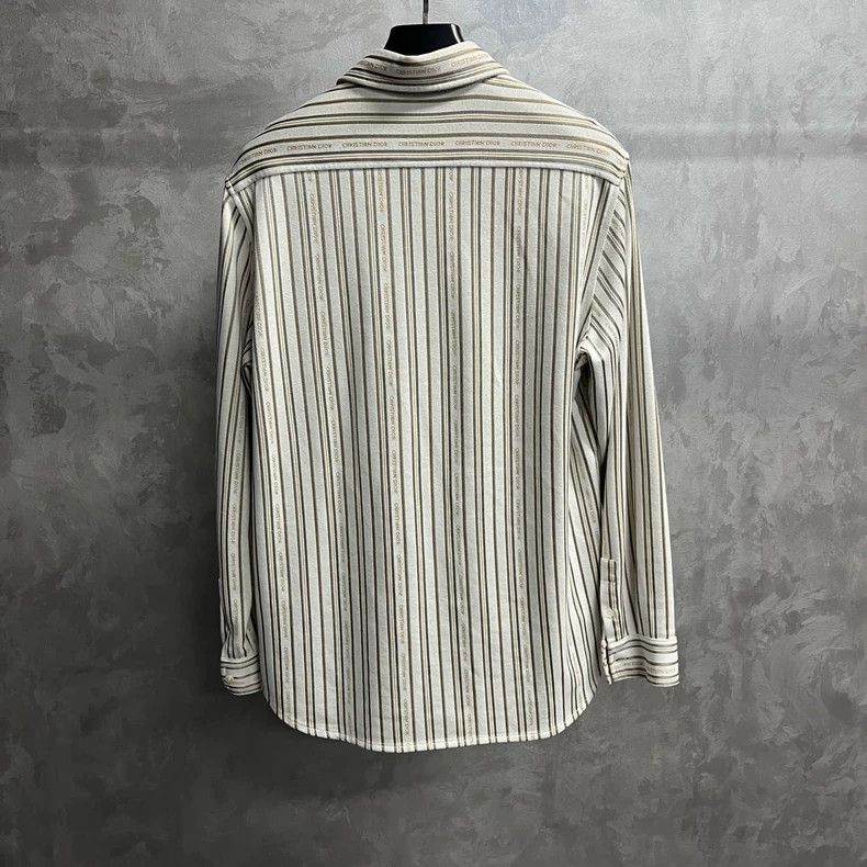 Dior Dior Yellow Striped Long Sleeve Shirt-yf Size US M / EU 48-50 / 2 - 5 Thumbnail