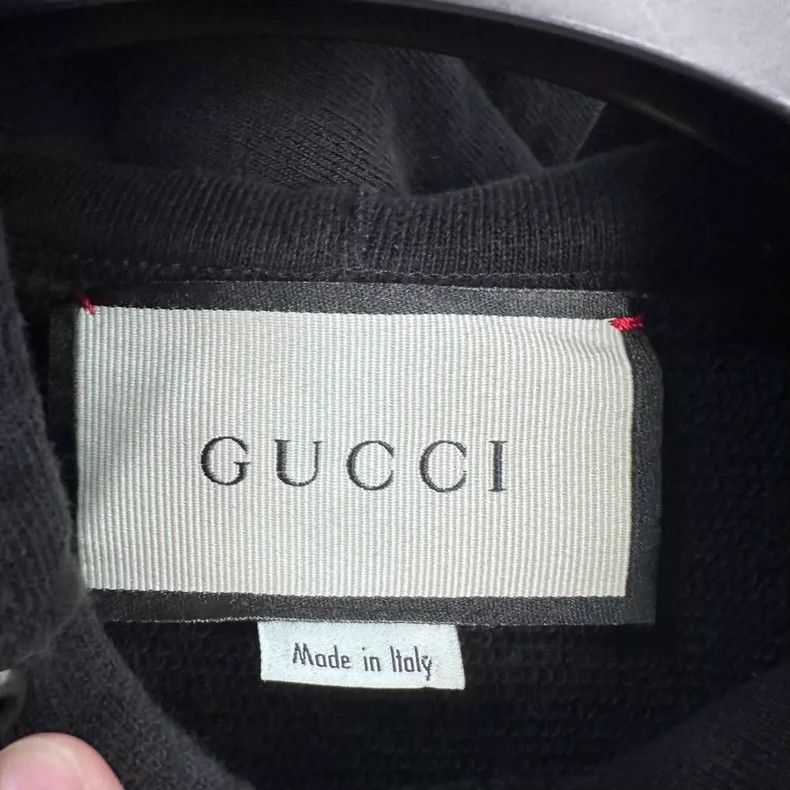 Gucci GUCCI Black Logo Print Hoodie Sweatshirt-yf Size US S / EU 44-46 / 1 - 4 Thumbnail