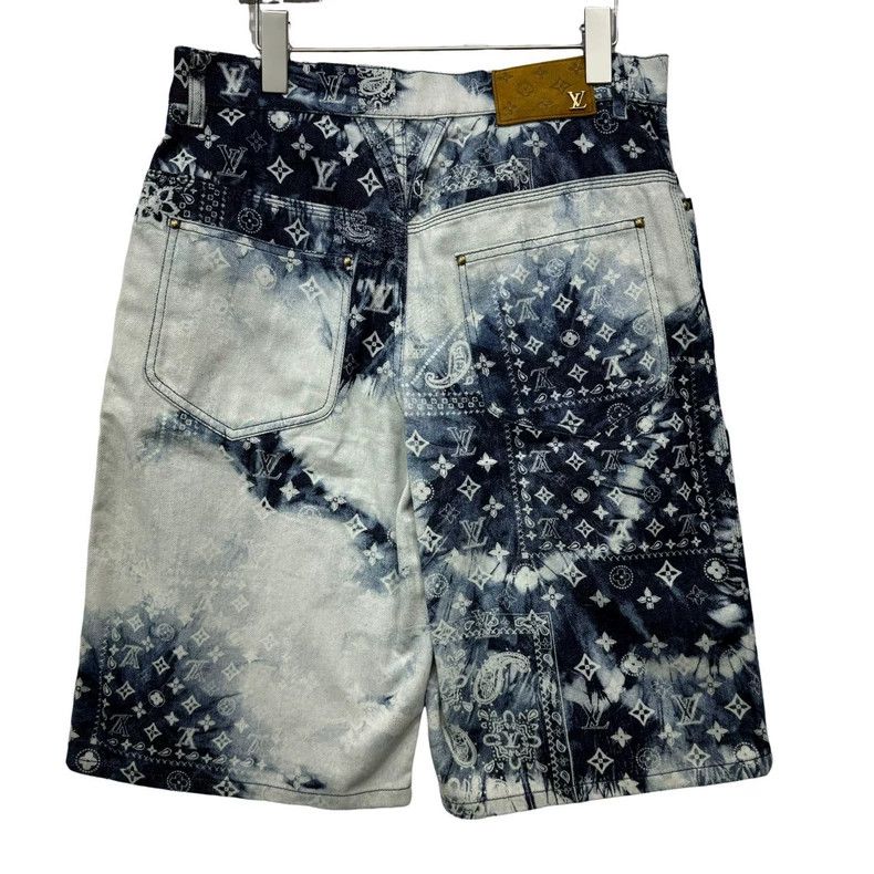 Louis Vuitton Louis Vuitton Denim Shorts with Flower Print-yf Size US 30 / EU 46 - 2 Thumbnail