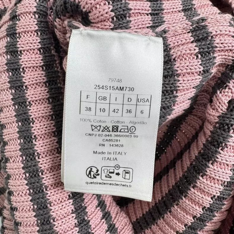 Dior Dior Pink Striped Short Sleeve Top-yf Size US M / EU 48-50 / 2 - 4 Thumbnail