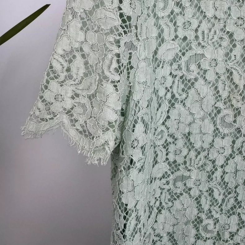 Dolce & Gabbana Dolce&Gabbana Avocado Green Lace Dress-yf Size US 44 / EU 60 - 5 Thumbnail