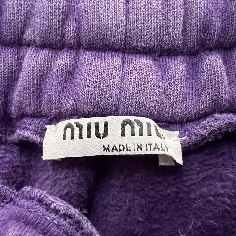 Miu Miu Purple High Waist Logo Skirt-yf