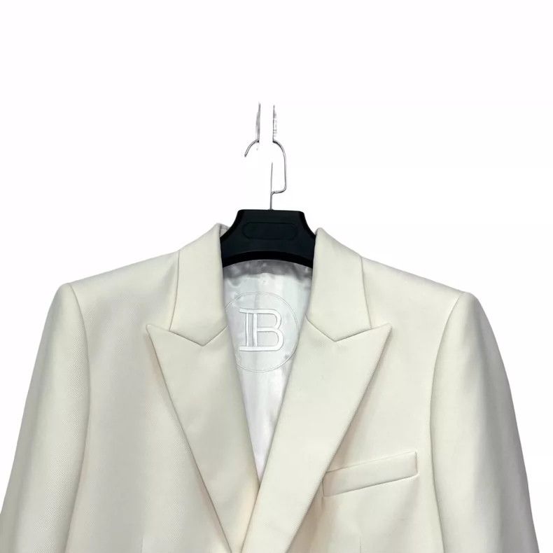 Balmain Balmain Wool Jacket with Silver Buttons-yf Size US L / EU 52-54 / 3 - 3 Thumbnail