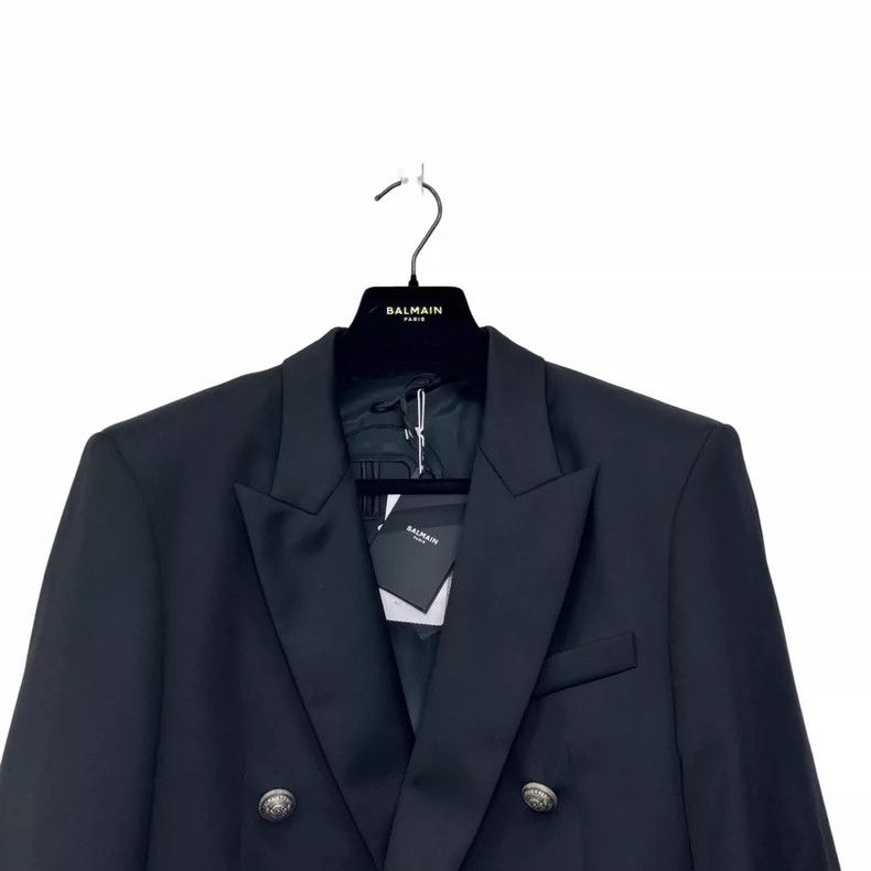 Balmain Balmain Black Wool Double-Breasted Blazer-yf Size US L / EU 52-54 / 3 - 2 Thumbnail