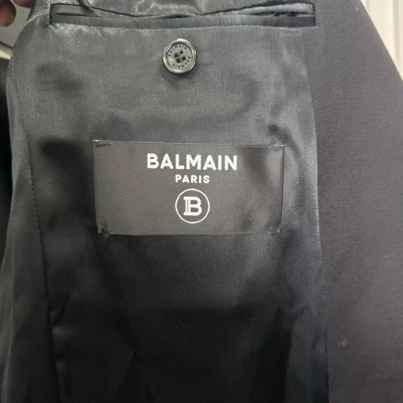 Balmain Balmain Black Wool Double-Breasted Blazer-yf Size US L / EU 52-54 / 3 - 4 Thumbnail