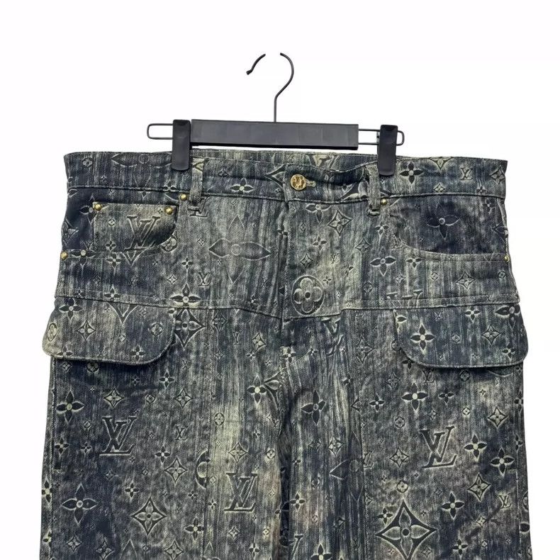 Louis Vuitton Louis Vuitton Green Logo Denim Trousers-yf Size US 34 / EU 50 - 3 Thumbnail
