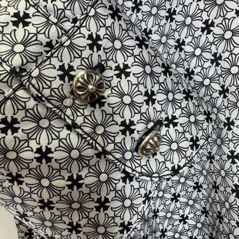 Chrome Hearts ChromeHearts Silk Cross Pattern Long Sleeve Shirt-yf Size US M / EU 48-50 / 2 - 5 Thumbnail