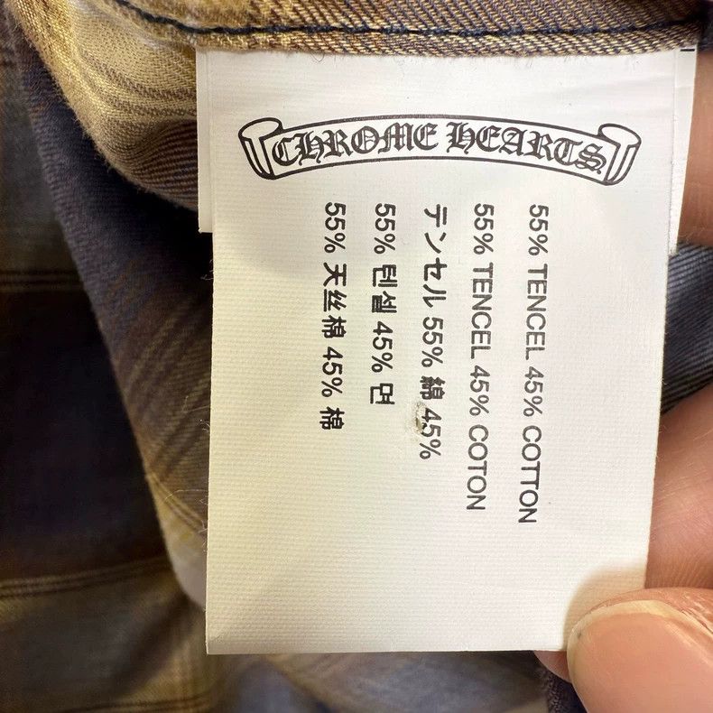 Chrome Hearts Chrome Hearts Plaid Long Sleeve Shirt-yf Size US M / EU 48-50 / 2 - 3 Thumbnail
