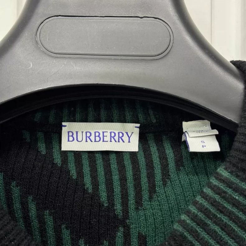 Burberry Burberry Black Green Wool Cardigan S Size-yf Size US S / EU 44-46 / 1 - 4 Thumbnail