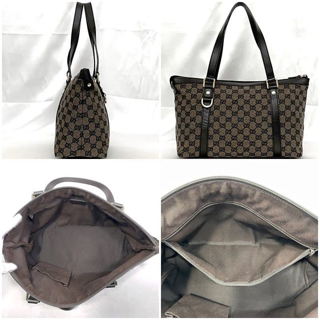 Gucci GUCCI Tote Bag Brown Cotton Size ONE SIZE - 2 Thumbnail