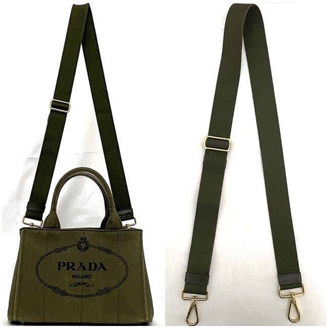 Prada PRADA Tote Bag Green Cotton Size ONE SIZE - 2 Thumbnail