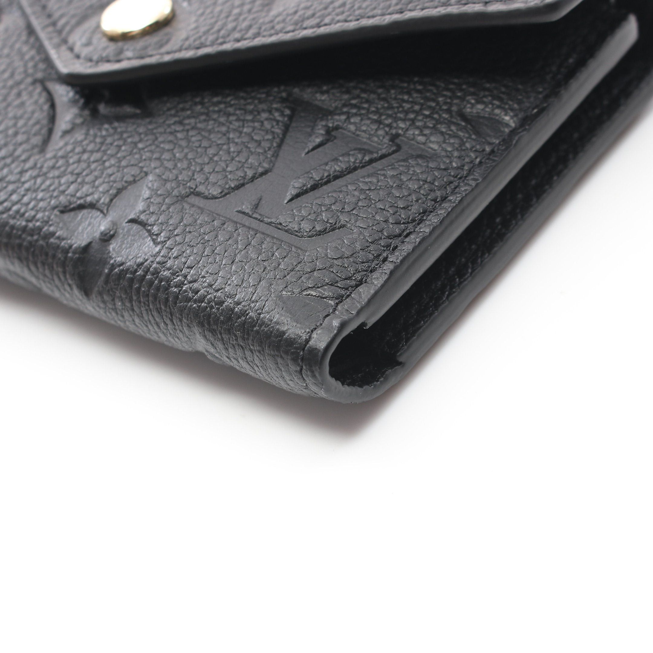 Louis Vuitton Louis Vuitton Portefeuil Victorine Monogram Empreinte Noir Trifold Wallet Leather Black Size ONE SIZE - 7 Thumbnail