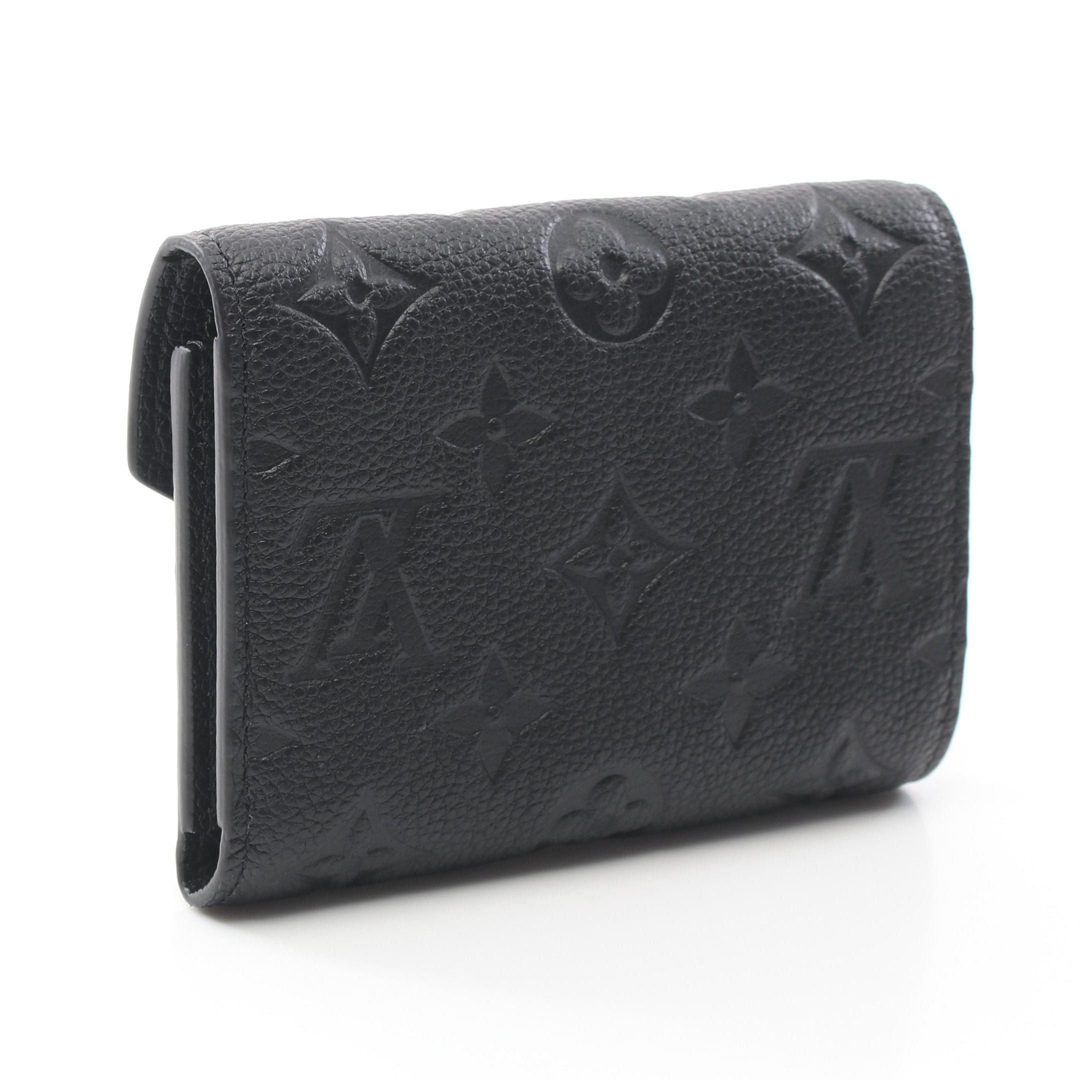 Louis Vuitton Louis Vuitton Portefeuil Victorine Monogram Empreinte Noir Trifold Wallet Leather Black Size ONE SIZE - 2 Thumbnail