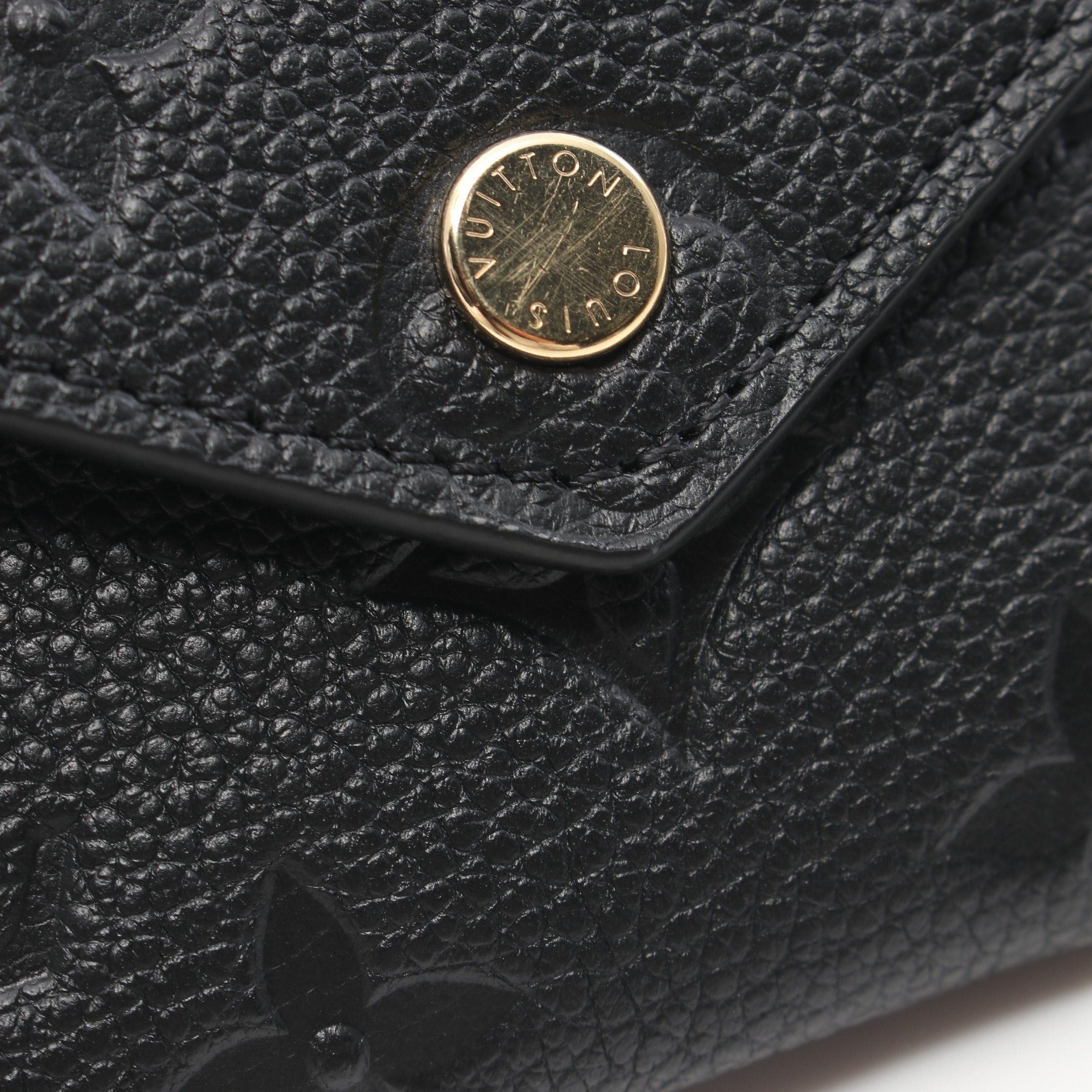 Louis Vuitton Louis Vuitton Portefeuil Victorine Monogram Empreinte Noir Trifold Wallet Leather Black Size ONE SIZE - 8 Thumbnail
