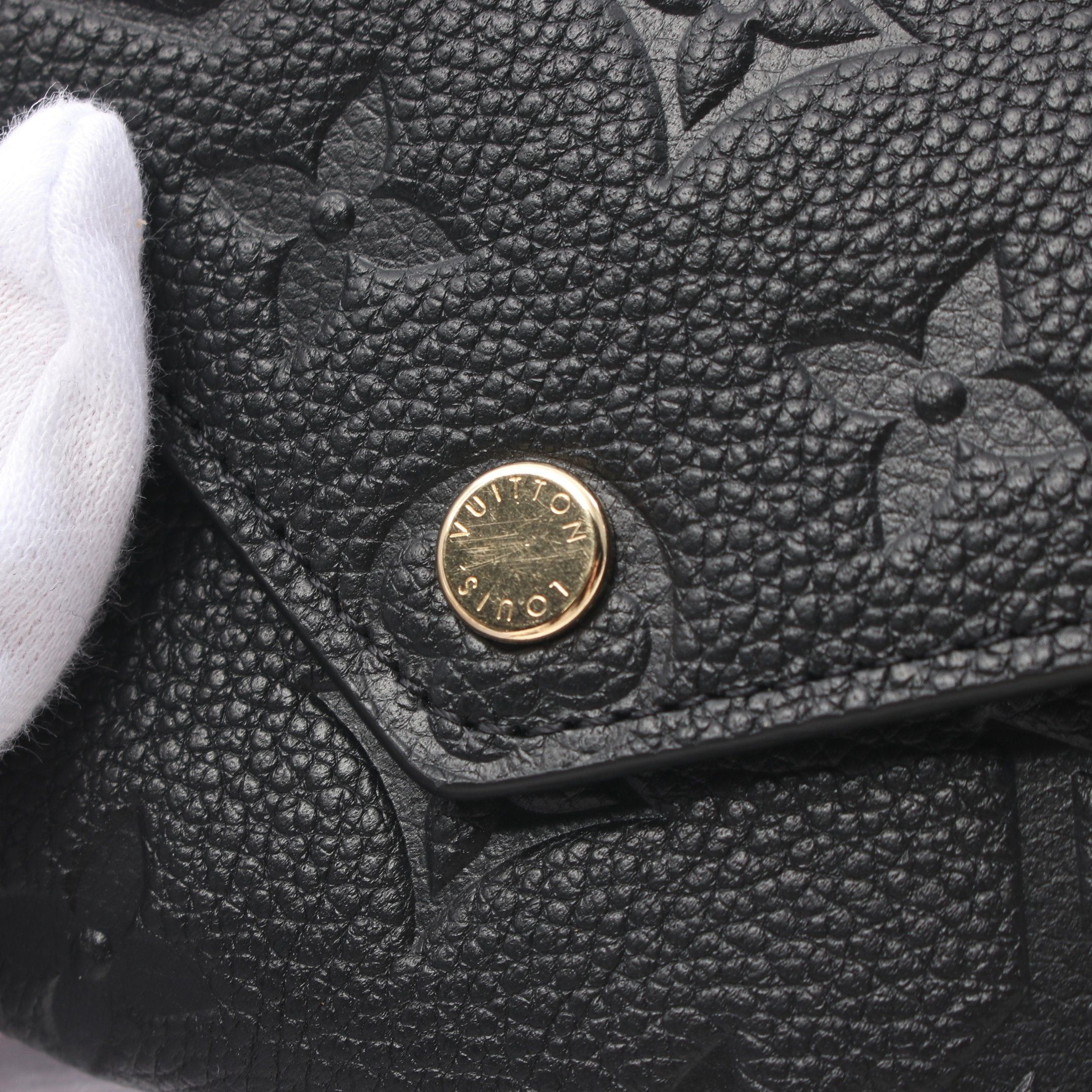 Louis Vuitton Louis Vuitton Portefeuil Victorine Monogram Empreinte Noir Trifold Wallet Leather Black Size ONE SIZE - 6 Thumbnail