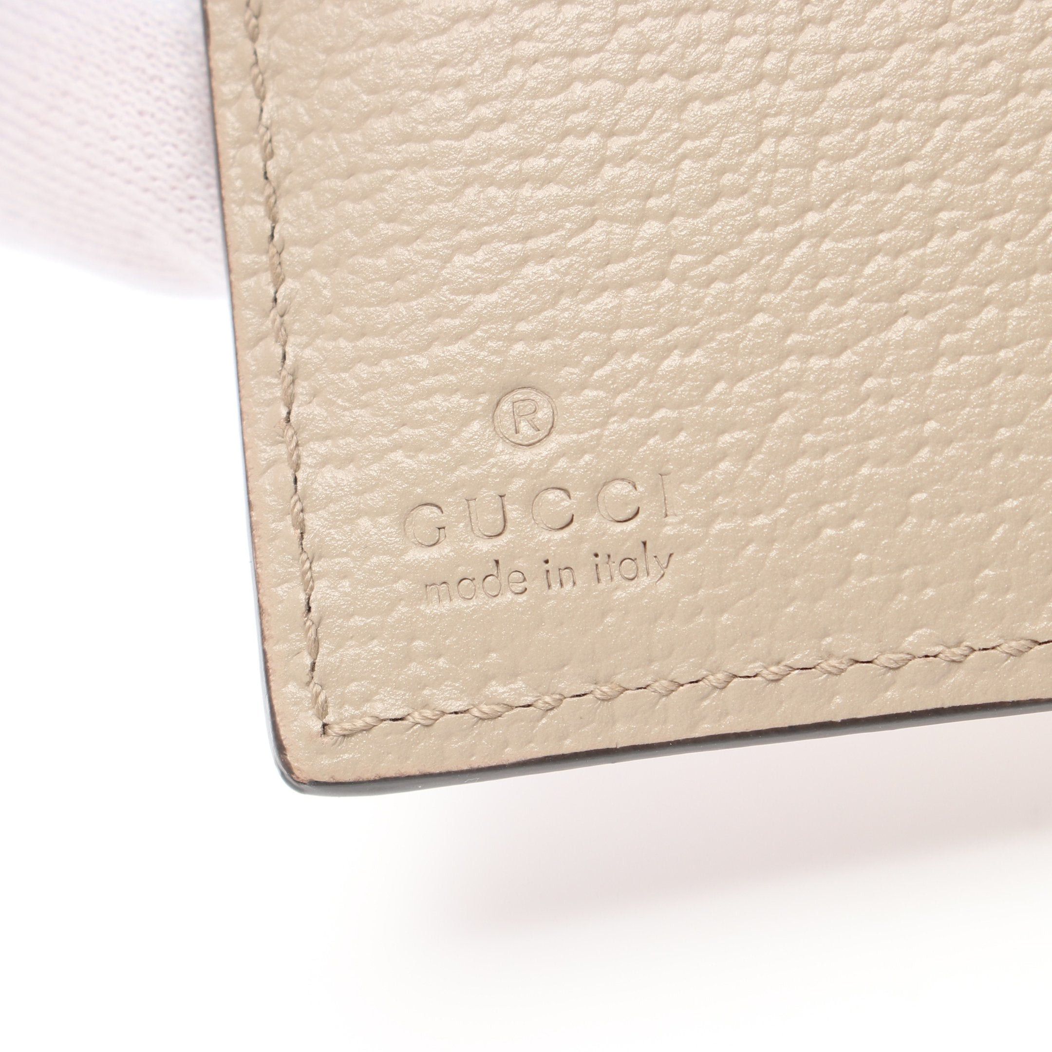 Gucci Gucci Offdia Gg Supreme Bi-Fold Wallet Leather Light Beige Gray Multicolor Size ONE SIZE - 4 Thumbnail