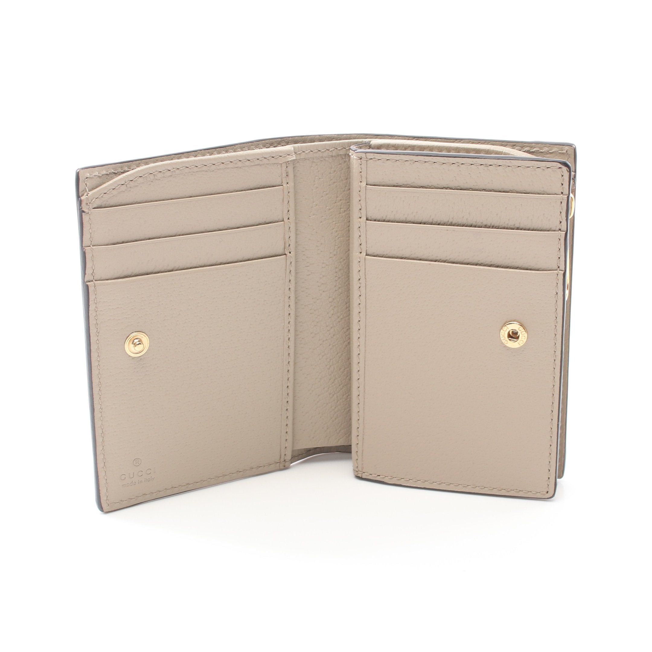 Gucci Gucci Offdia Gg Supreme Bi-Fold Wallet Leather Light Beige Gray Multicolor Size ONE SIZE - 3 Thumbnail