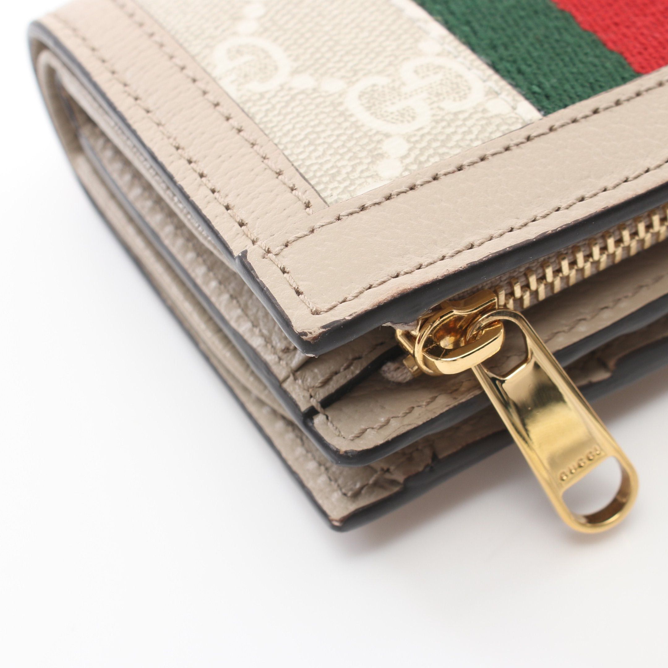 Gucci Gucci Offdia Gg Supreme Bi-Fold Wallet Leather Light Beige Gray Multicolor Size ONE SIZE - 6 Thumbnail