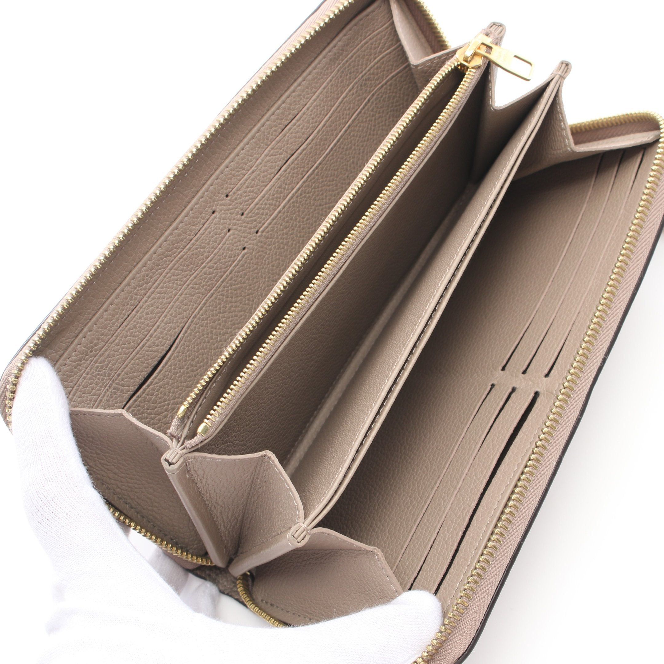 Louis Vuitton Louis Vuitton Zippy Wallet Bicolor Monogram Empreinte Tourterelle Claim Round Zipper Long Leather Gray Beige Ivory Size ONE SIZE - 3 Thumbnail
