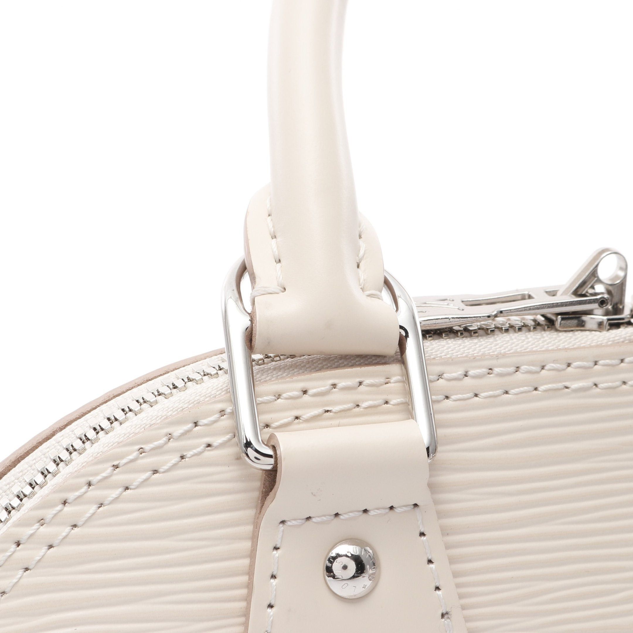 Louis Vuitton Louis Vuitton Alma Bb Epi Quartz Handbag Leather Ivory Size ONE SIZE - 7 Thumbnail