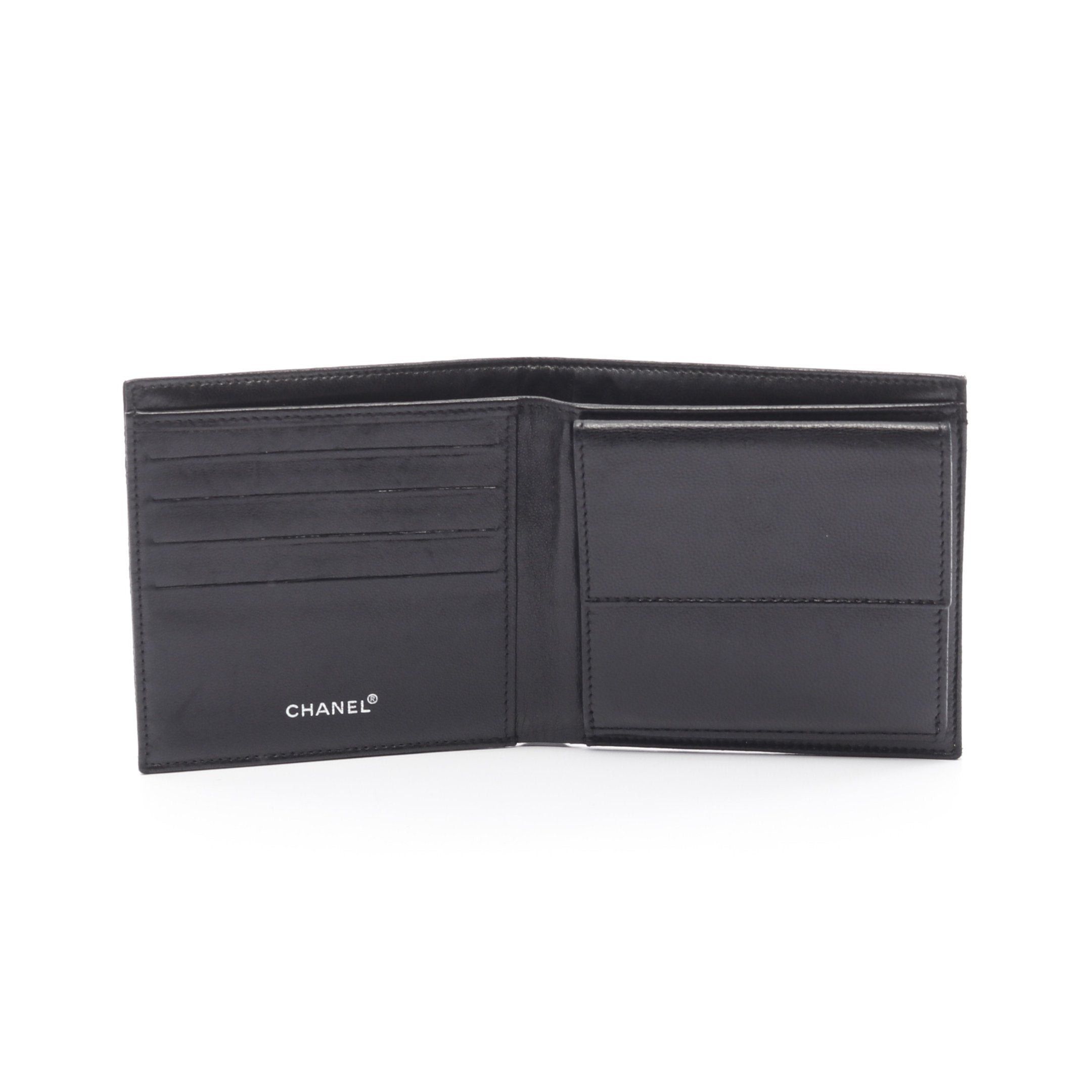Chanel Chanel New Travel Line Bi-Fold Wallet Nylon Canvas Leather Black Silver Hardware Size ONE SIZE - 3 Thumbnail