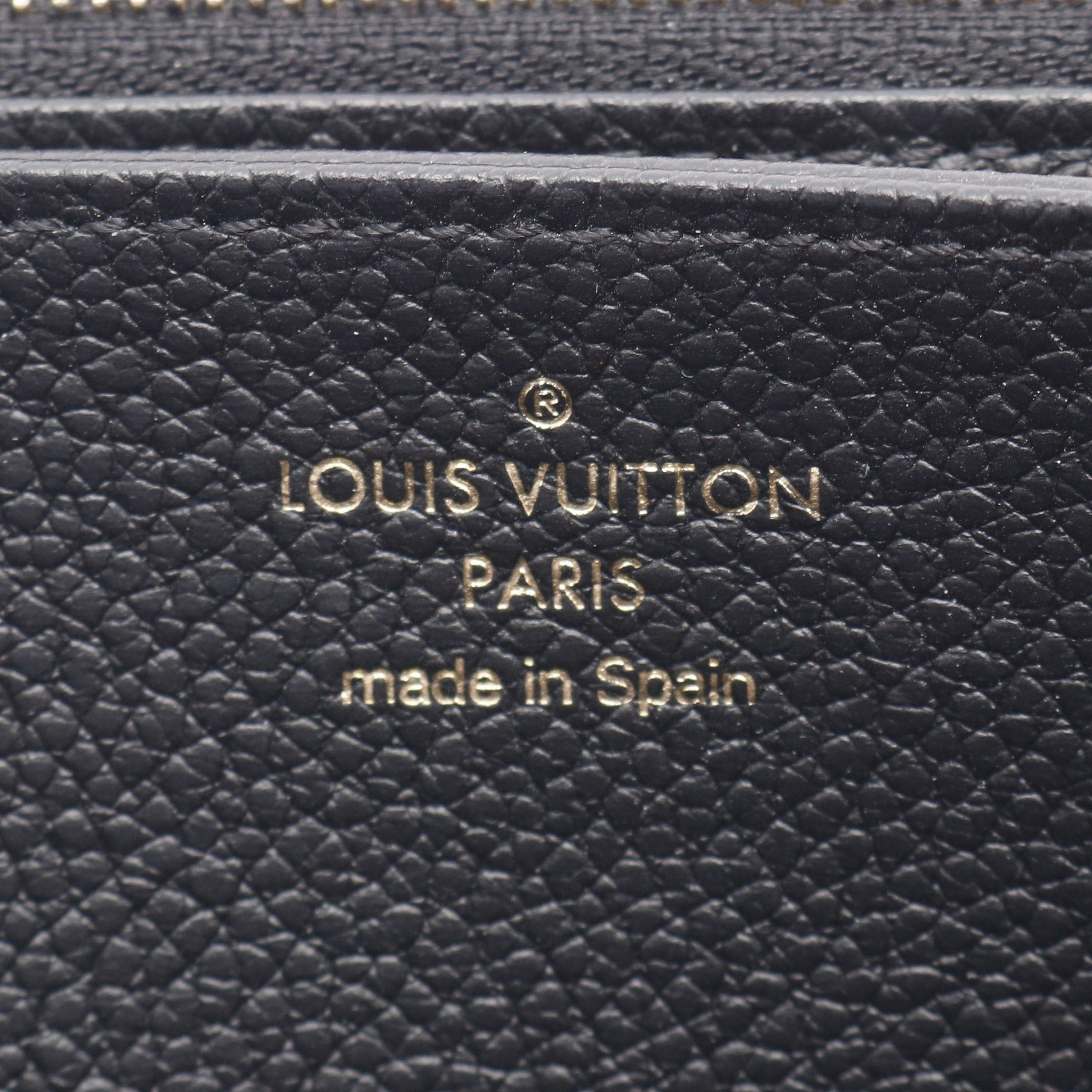 Louis Vuitton Louis Vuitton Zippy Wallet Monogram Empreinte Noir Round Zipper Long Leather Black Size ONE SIZE - 4 Thumbnail