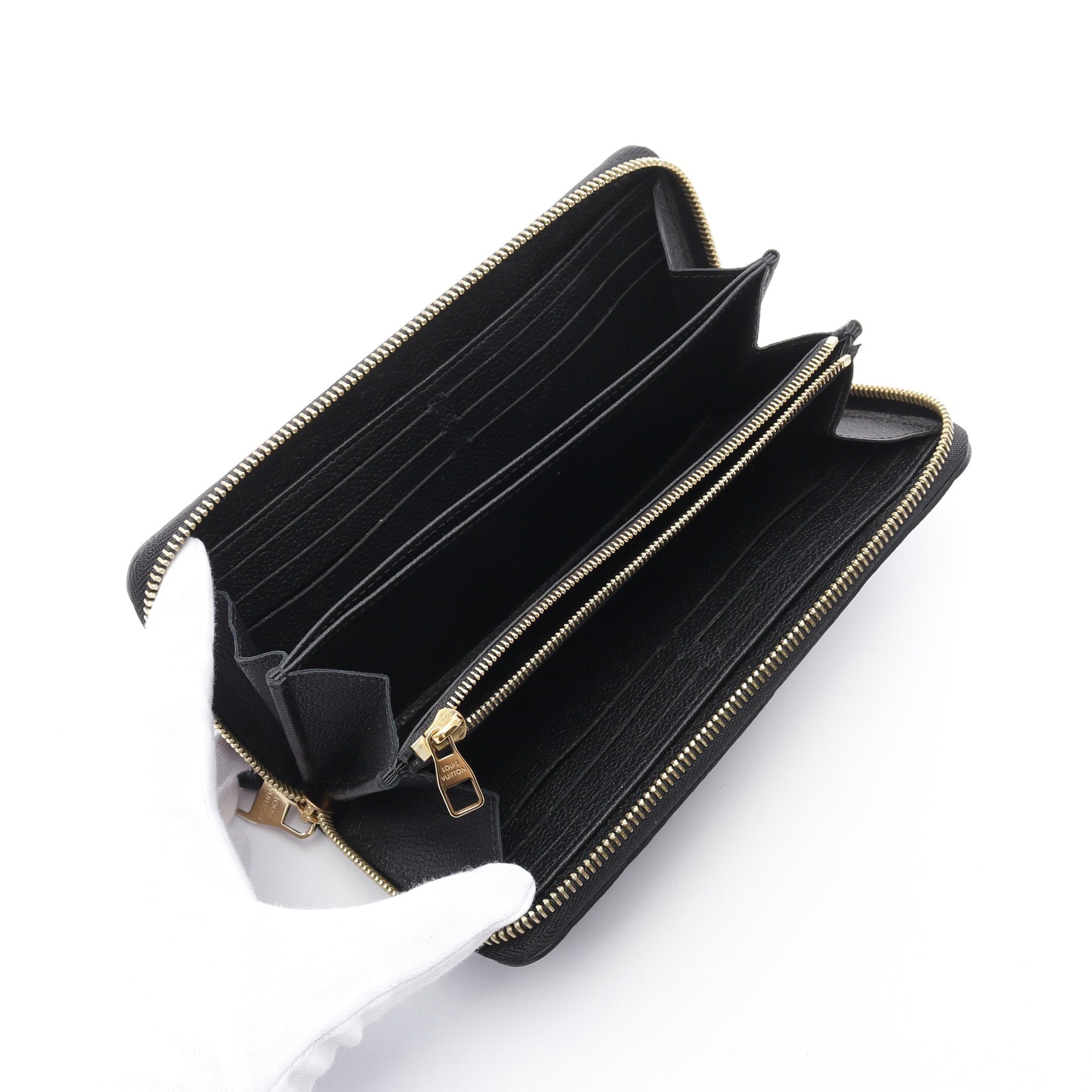 Louis Vuitton Louis Vuitton Zippy Wallet Monogram Empreinte Noir Round Zipper Long Leather Black Size ONE SIZE - 3 Thumbnail