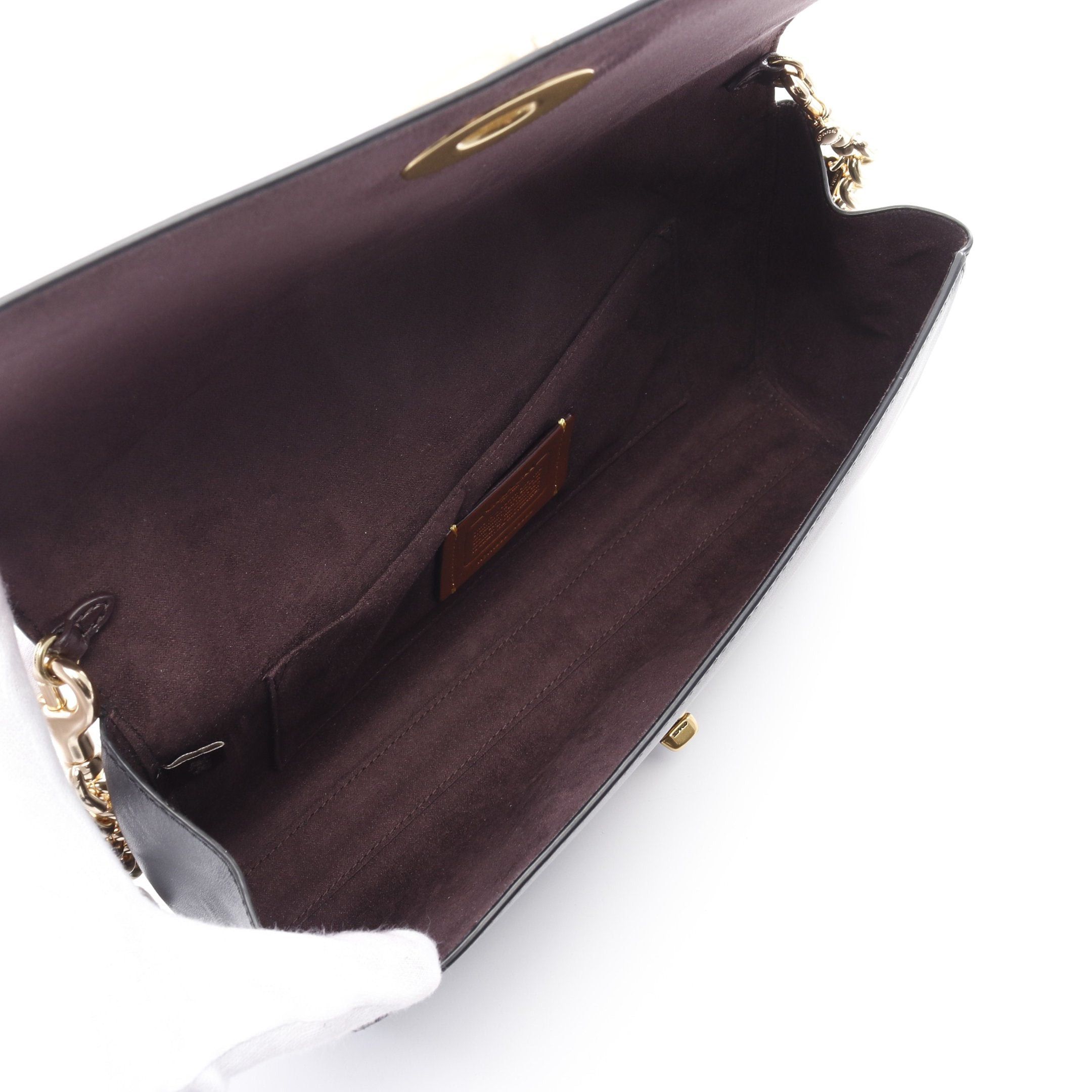 Coach Coach Shoulder Bag Chain Leather Black Size ONE SIZE - 3 Thumbnail