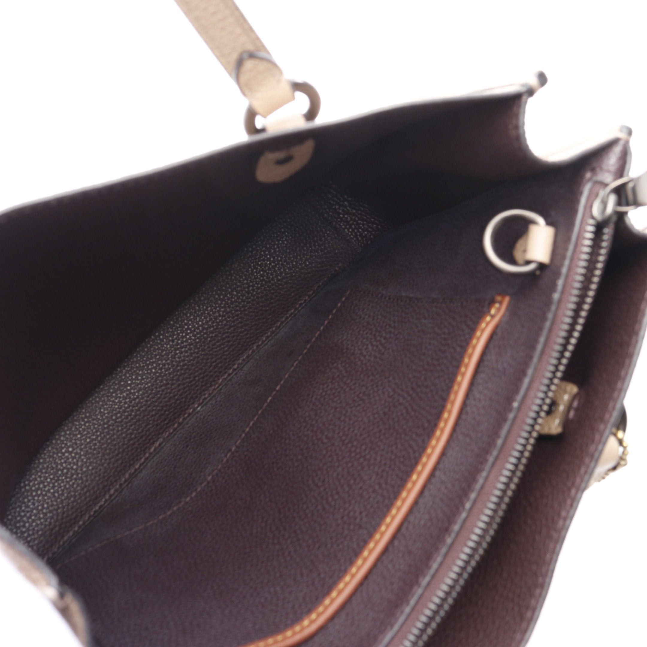Coach Coach Tyler Carryall 28 Handbag Leather Beige Size ONE SIZE - 8 Thumbnail