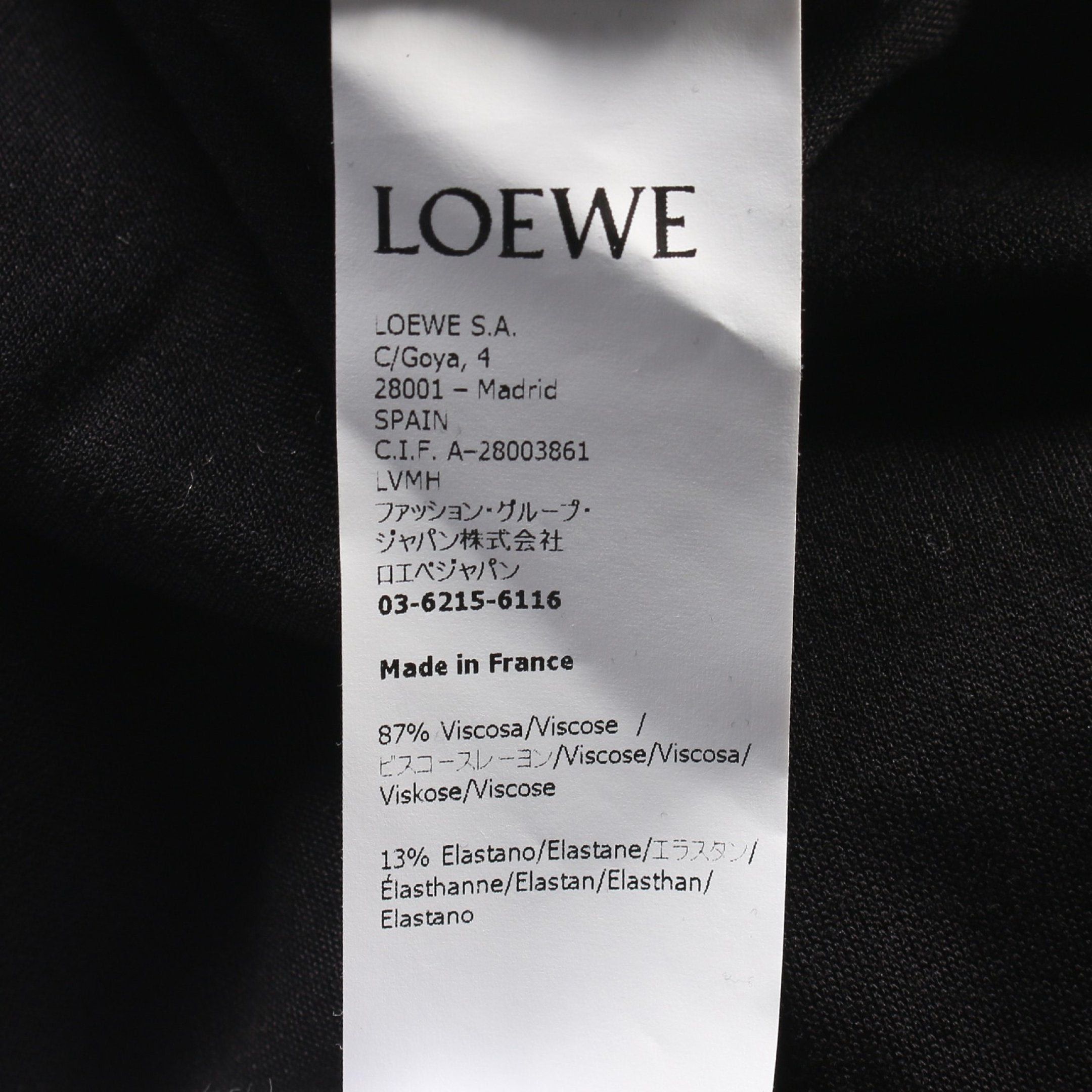 Loewe Loewe One Piece Asymmetry Rayon Black Size ONE SIZE - 4 Thumbnail