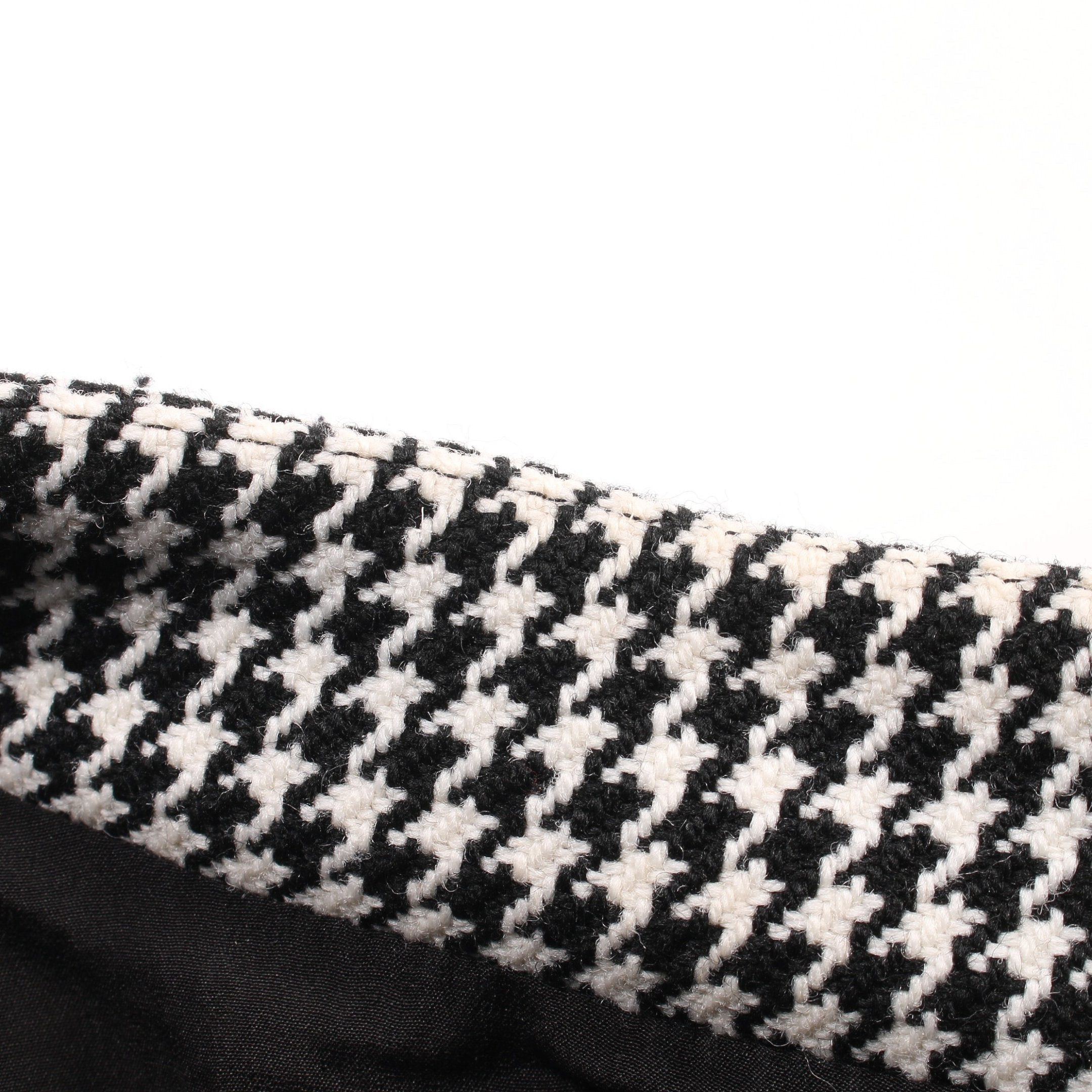 Dior Dior Bee Embroidery One Piece High Neck No Sleeve Houndstooth Wool Nylon White Black Size ONE SIZE - 6 Thumbnail