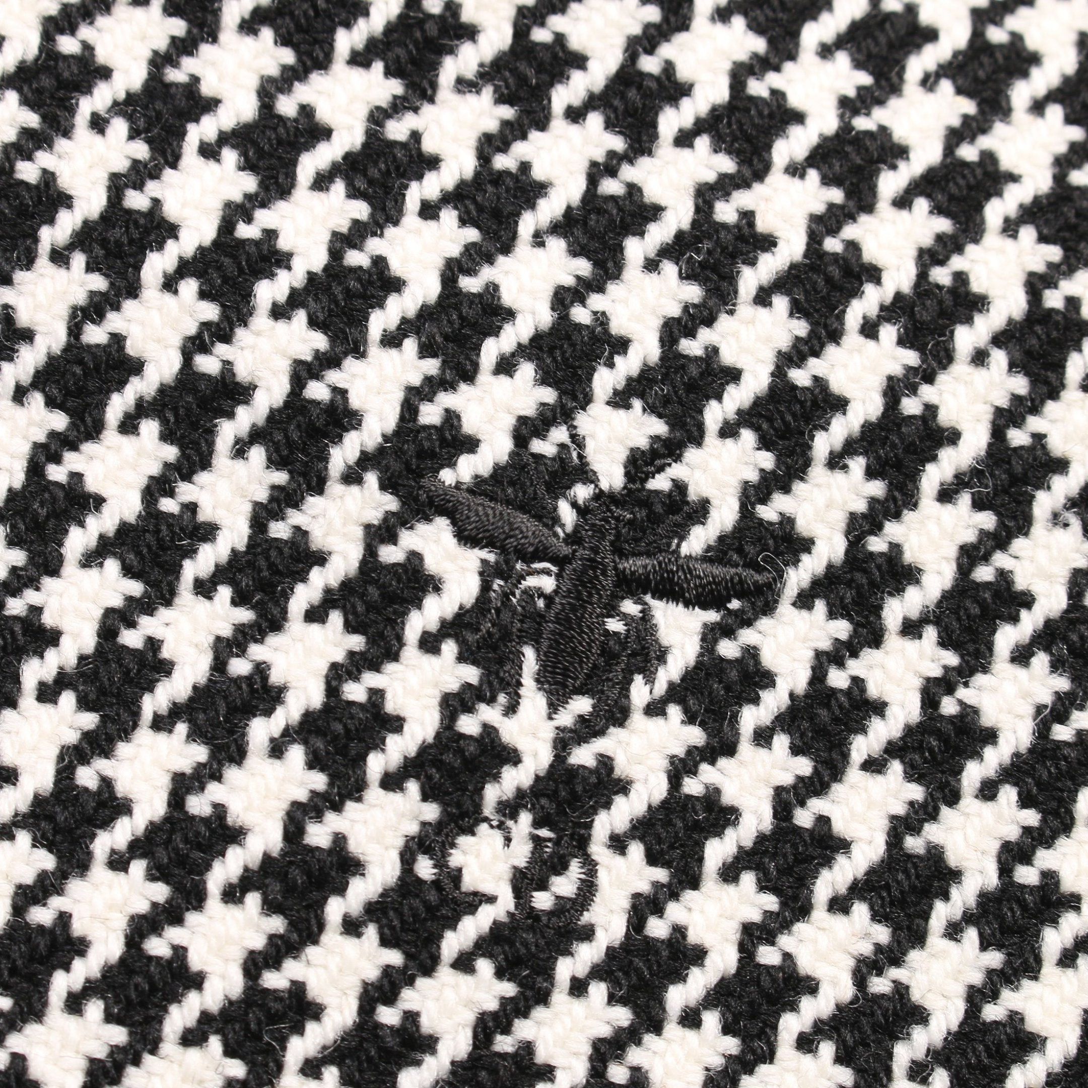 Dior Dior Bee Embroidery One Piece High Neck No Sleeve Houndstooth Wool Nylon White Black Size ONE SIZE - 10 Thumbnail